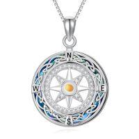 wholesale TOUPOP Crystal Mustard Seed Necklace S925 Sterling Silver Tee Of Life Pendant Faith Jewelry Gifts For Women -style_name:Mustard Seed -Compass