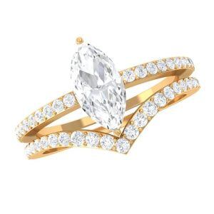 D Moissanite Ring