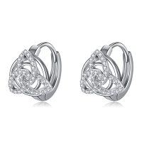 wholesale TOUPOP Celtic Earrings For Women 925 Sterling Silver Triangle Celtic Knot Huggie Hoop Earrings Irish Jewelry Gifts For Women Daughter Her Wife Mom Anniversary Birthday Christmas -style_name:2-Celtic Trinity Knot Earrings