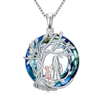 TOUPOP 925 Sterling Silver Tree Of Life Pendant Dog Memorial Jewelry-style_name:Tree of Life-1 Dog