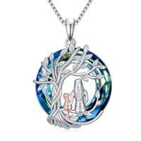 wholesale TOUPOP Dog Necklace 925 Sterling Silver Tree Of Life Pendant Dog Lover Memorial Jewelry Christmas Gifts For Women -style_name:Tree of Life-1 Dog