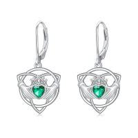 wholesale Coffin/bat/cat/spider/irish Claddagh/music Note Earrings For Women 925 Sterling Silver Dangle Earring Gothic Jewelry Halloween Patricks Day Gifts For Friends Daughter Her -style_name:4-Claddagh-A