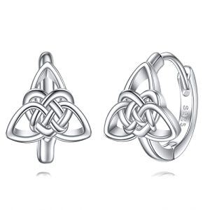 Celtic Knot Huggie Hoop Earrings