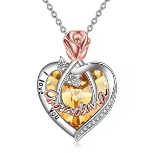 11 Nov-Grandma Necklace with Heart Crystal