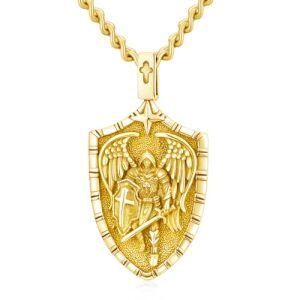 A01-St Michael(Shield)-Gold