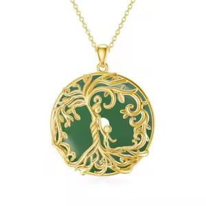 2B-Mother 1 Children-Gold-Green Jade