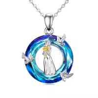 TOUPOP 925 Sterling Silver & Stone Sister/Mom Necklace Birthday Christmas Gifts-style_name:B005-Mom Necklace
