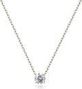 wholesale 14K Gold Moissanite Necklace D Color VVS1 0 5 2Ct Brilliant Cut 18 Chain-0-0