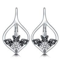 wholesale TOUPOP 925 Sterling Silver Animal Earrings For Women | Hypoallergenic Leverback Hoop Earrings | Christmas Anniversary Birthday Jewelry Gifts For Mom Wife Girlfriend Sister Friend -style_name:Bat