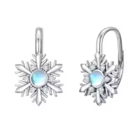 TOUPOP Sterling Silver Snowflake Drop Dangle Earrings For Women-style_name:Snowflake