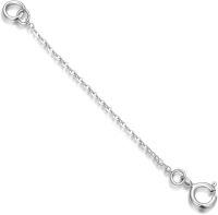 wholesale 14K Solid Gold Nickel-Free Hypoallergenic Necklace Extender Chain 2 3 4 Inch for Jewelry Charm Bracelet Gift-White Gold
