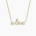 TOUPOP 10K/14K/18K Solid Gold Infinity Name Necklace For Women-0-0