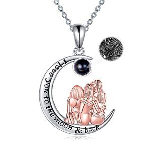 Three Sisters Necklace-100 languages I Love You