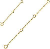wholesale 925 Sterling Silver Nickel-Free 4 & 2 Inch Necklace Extender Set - 1.5mm Rolo Chain, Rhodium Plated, Hypoallergenic, Eco-Friendly -Set 2''&4'' gold plated