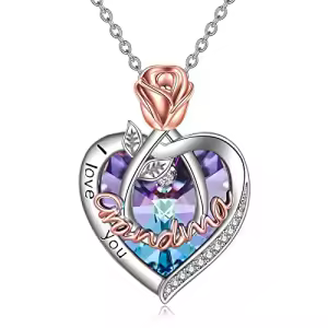 02 Feb-Grandma Necklace with Heart Crystal