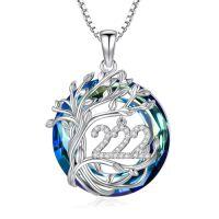 wholesale TOUPOP Angel Number Necklace 925 Sterling Silver Tree Of Life Necklace Numerology Jewelry Birthday Christmas Gifts For Women Her -style_name:222