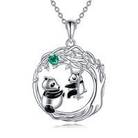 wholesale TOUPOP Mothers Day Gifts For Mom Mama Bear/dog/cat/elephant/panda Mother Child Necklaces For Women Sterling Silver Animal Jewelry For Women Girls Birthday Anniversary Chritmas Gifts -style_name:3-Panda