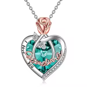 05 May-Grandma Necklace with Heart Crystal
