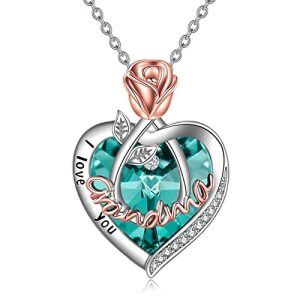 05 May-Grandma Necklace with Heart Crystal