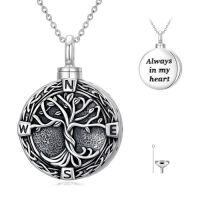 wholesale TOUPOP Tree Of Life Urn Necklace For Ashes 925 Sterling Silver Cremation Jewelry Memorial Gifts Keepsake Jewelry With Funnel Filler For Women -style_name:1-Tree of Life