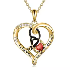 07 July-Ruby-Yellow Gold Plated