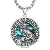 wholesale Viking Necklace 925 Sterling Silver Norse Jewelry For Fathers Day Anniversary Birthday Gifts Christmas Gifts For Men -style_name:E-Viking Raven I