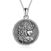 wholesale TOUPOP S925 Sterling Silver Medusa Snake/st Christopher Necklace Protection Amulet Pendant Catholic Medallions Jewelry Gift For Men Women -style_name:1-Medusa