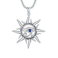 wholesale Sun Necklace For Men Women 925 Sterling Silver Eye Of Horus/yin Yang Sun Pendant Necklace Amulet Talisman Protection Amulet Jewelry Christmas Gift For Him Her -color_name:Horus Eye Necklace