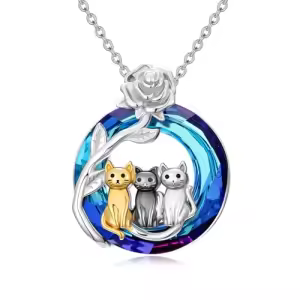 3 cats with rose