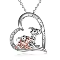 TOUPOP Sterling Silver Animal Pendant Women Jewelry Christmas Gifts-style_name:Dog-C