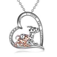 wholesale Animal Necklace 925 Sterling Silver Animal Pendant Women Jewelry Christmas Gifts For Women -style_name:Dog-C