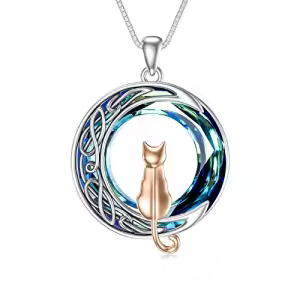 1 Cat(Rose Gold)-Blue Crystal-01-C