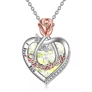 04 Apr-Grandma Necklace with Heart Crystal
