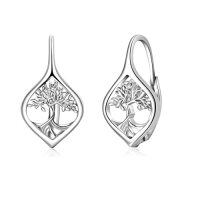 wholesale TOUPOP Leverback Earring For Women Sterling Silver Dangle Drop Hoop Earrings For Women Birthday Anniversary Christmas Gifts -style_name:8-Tree of Life3