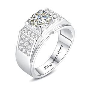 J Moissanite Ring