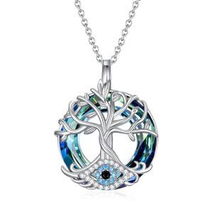 C01-Tree of Life·Evil Eye -Blue Crystal