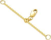 wholesale 14K Gold (Au585) Hypoallergenic Nickel-Free Polished Jewelry Extender Chain - 0.5in to 5in Lengths-style 14-yellow