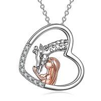 wholesale TOUPOP Christmas Gifts Giraffe Necklace With Women Sterling Silver Crystal Giraffe Charm Pendant Jewelry Giraffe Gifts For Women Daughter Girlfriend -color_name:Style-1-Giraffe Necklace with Women