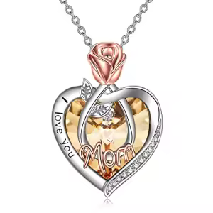 11 Nov-Mom Necklace with Heart Crystal