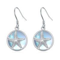 wholesale TOUPOP Moonstone Earrings Sterling Silver Dangle Drop Earrings Moonstone Jewelry Gifts For Women Mother Christmas Birthday -style_name:2-Starfish