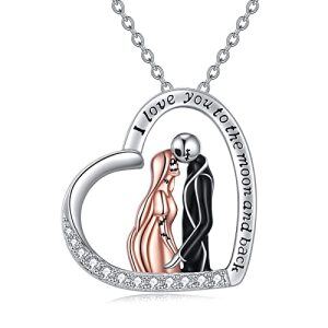 Jack and Sally-I Love You to the Moon and Back Necklace