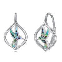wholesale TOUPOP Leverback Earring For Women 925 Sterling Silver Dangle Drop Hoop Earrings For Women Her Daughter Wife Friend Birthday Anniversary Christmas Gift -style_name:Hummingbird