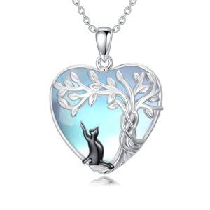 Moonstone cat tree of life