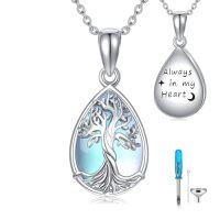 wholesale TOUPOP Urn Necklace For Ashes Sterling Silver Moonstone Cremation Jewelry For Ashes Jewelry Gifts For Nature Lovers Keepsake Memorial Jewelry For Women -style_name:7-Tree of Life
