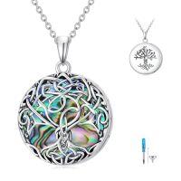 wholesale TOUPOP Urn Necklaces For Ashes 925 Sterling Silver Tree Of Life Ash Necklace Cremation Jewelry Urn Pendants For Women Memorial Gifts For Birthday Christmas Funeral -style_name:05-Urn