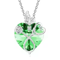 TOUPOP Sterling Silver Crystal Butterfly Stethoscope Necklace Nurse Gift-style_name:08-August