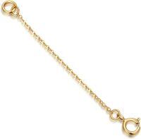 wholesale 14K Solid Gold Nickel-Free Hypoallergenic Necklace Extender Chain 2 3 4 Inch for Jewelry Bracelet Choker Gift-Yellow Gold