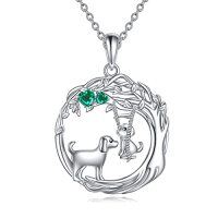 wholesale TOUPOP Mothers Day Gifts For Mom Mama Bear/dog/cat/elephant/panda Mother Child Necklaces For Women Sterling Silver Animal Jewelry For Women Girls Birthday Anniversary Chritmas Gifts -style_name:5-Dog