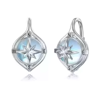 TOUPOP Sterling Silver Moonstone Infinity Dangle Earrings-style_name:4-Compass