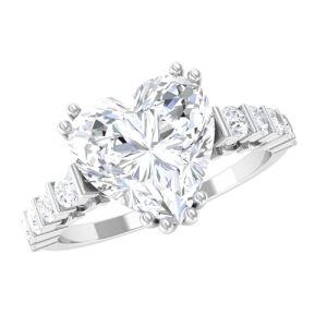 C Moissanite Heart Ring